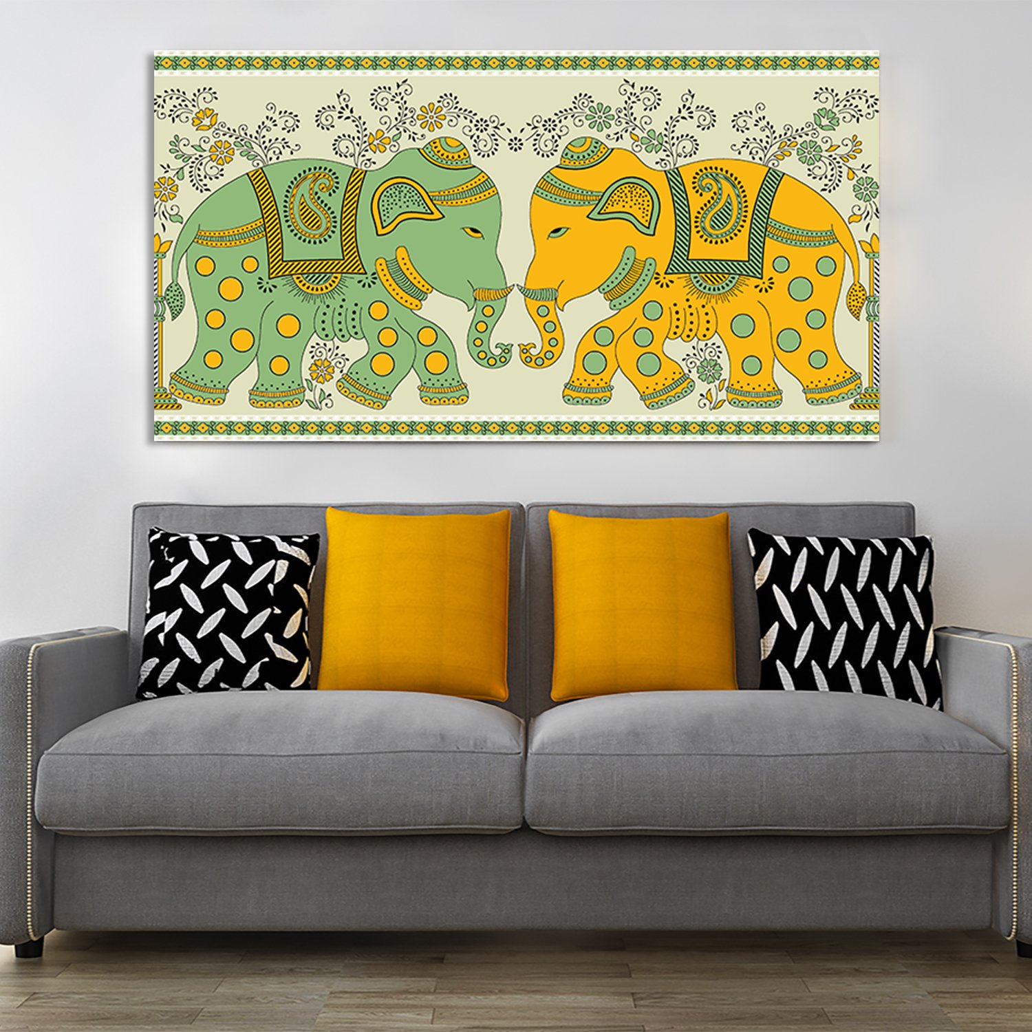 Seamless Pattern Elephant Canvas Wall Painting decorative masterpiece for home decor